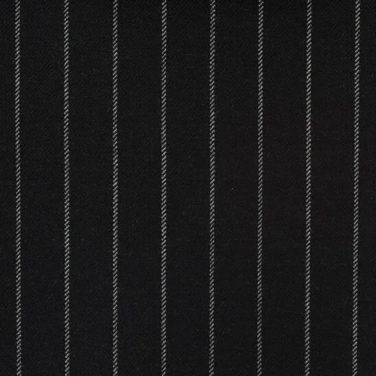 Black with White Chalkstripes