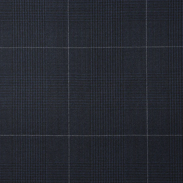 Navy Glen Check with White Overcheck