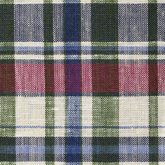 Blue, Red and Green MultiCheck Linen