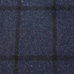 Blue and Navy Wollen Flannel Check