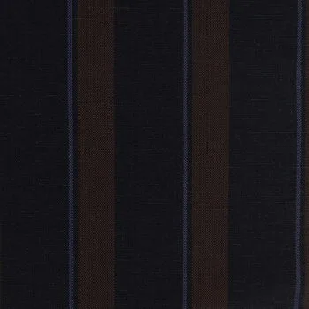Chocolate Brown and Navy Block Stripe