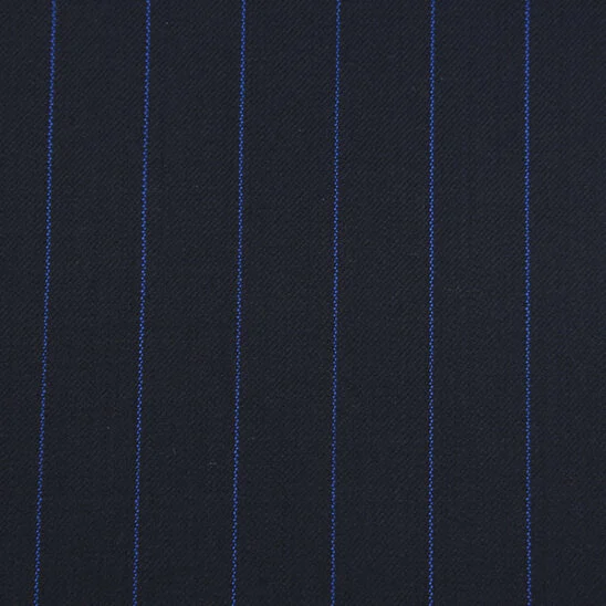 Charcoal Grey Royal Blue Pinstripe