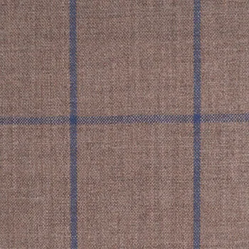 Light Brown and Blue Windowpane