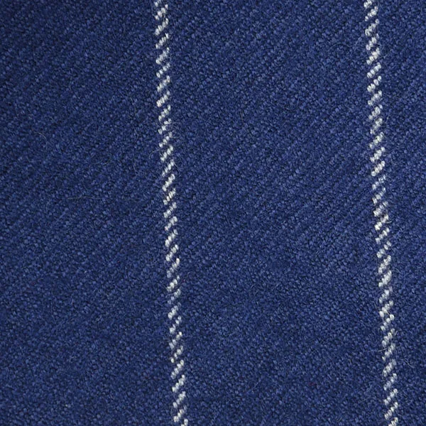 Blue and White Stripe Cashmere Twill