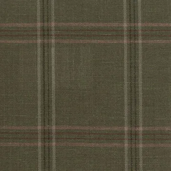 Leaf Green and Peach Check