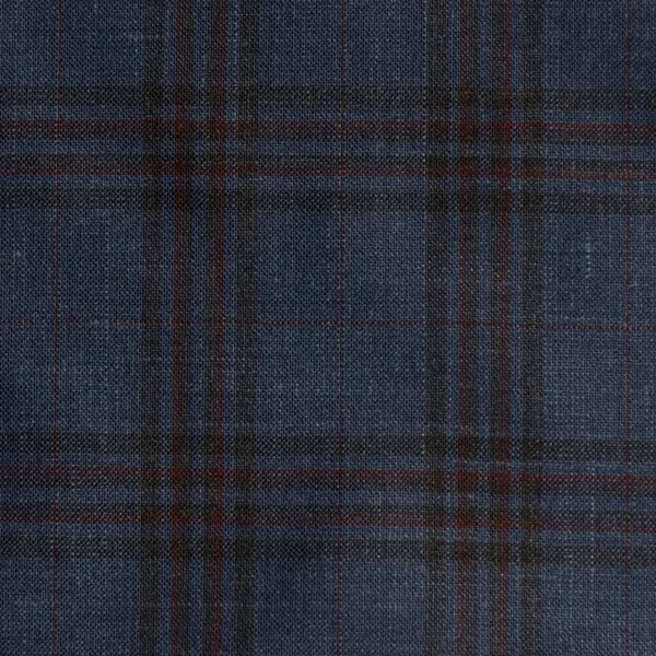 Navy and Burgundy Check