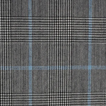 Black, White and Light Blue Bold Overcheck