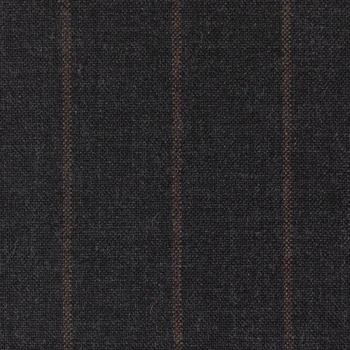 Warm Charcoal Grey with Brown Large Pinstripe
