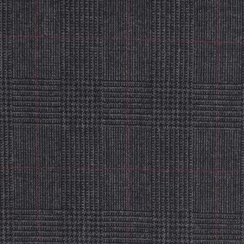 Dark Grey and Red Glen Check
