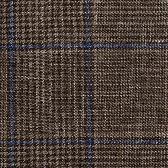 Brown, chocolate and Blue Glen Check
