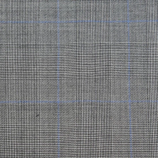 Grey Glencheck with Blue Overcheck