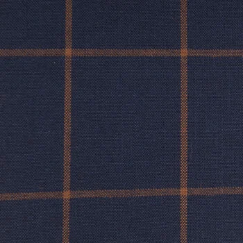 Navy and Light Brown Windowpane