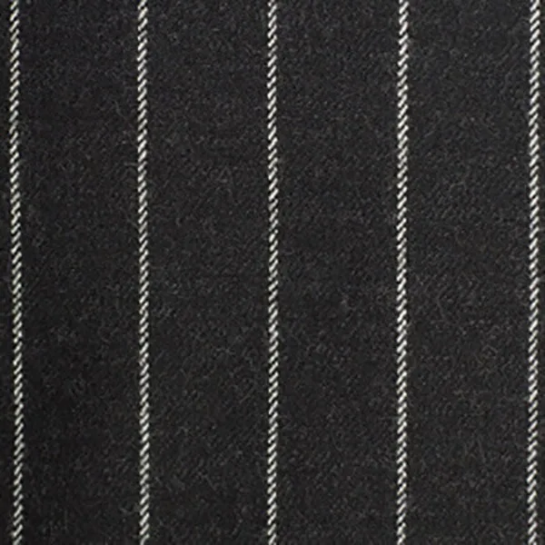 Charcoal Grey Chalkstripe Flannel