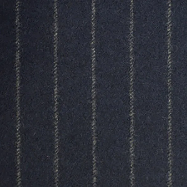 Navy Chalkstripe Wollen Flannel