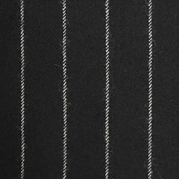 Black Chalkstripe Flannel
