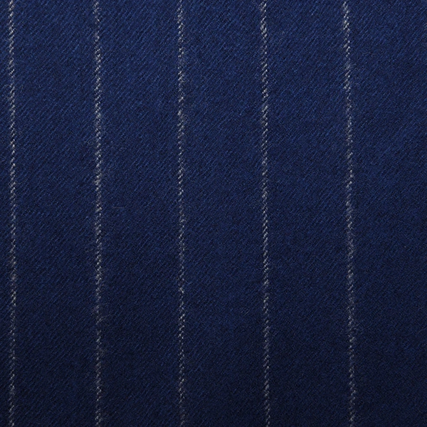 Bright Navy Chalkstripe Flannel
