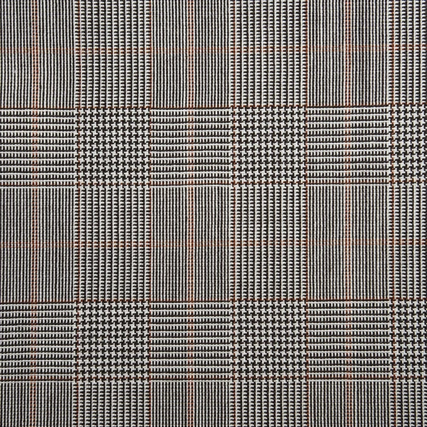 Light Grey and Brown Glen Check