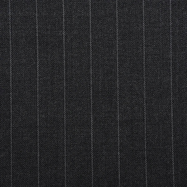 Mid Grey Twill Pinstripe