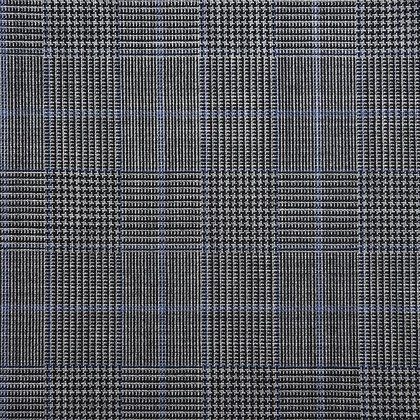 Grey and Light Blue Glen Check