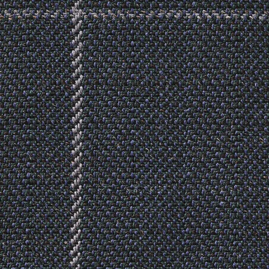 Navy and Cream Check Twill
