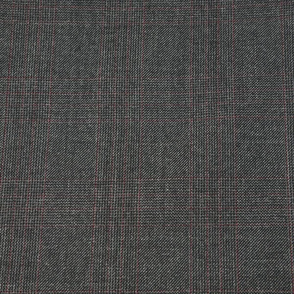 Medium Grey and Red Glen Check