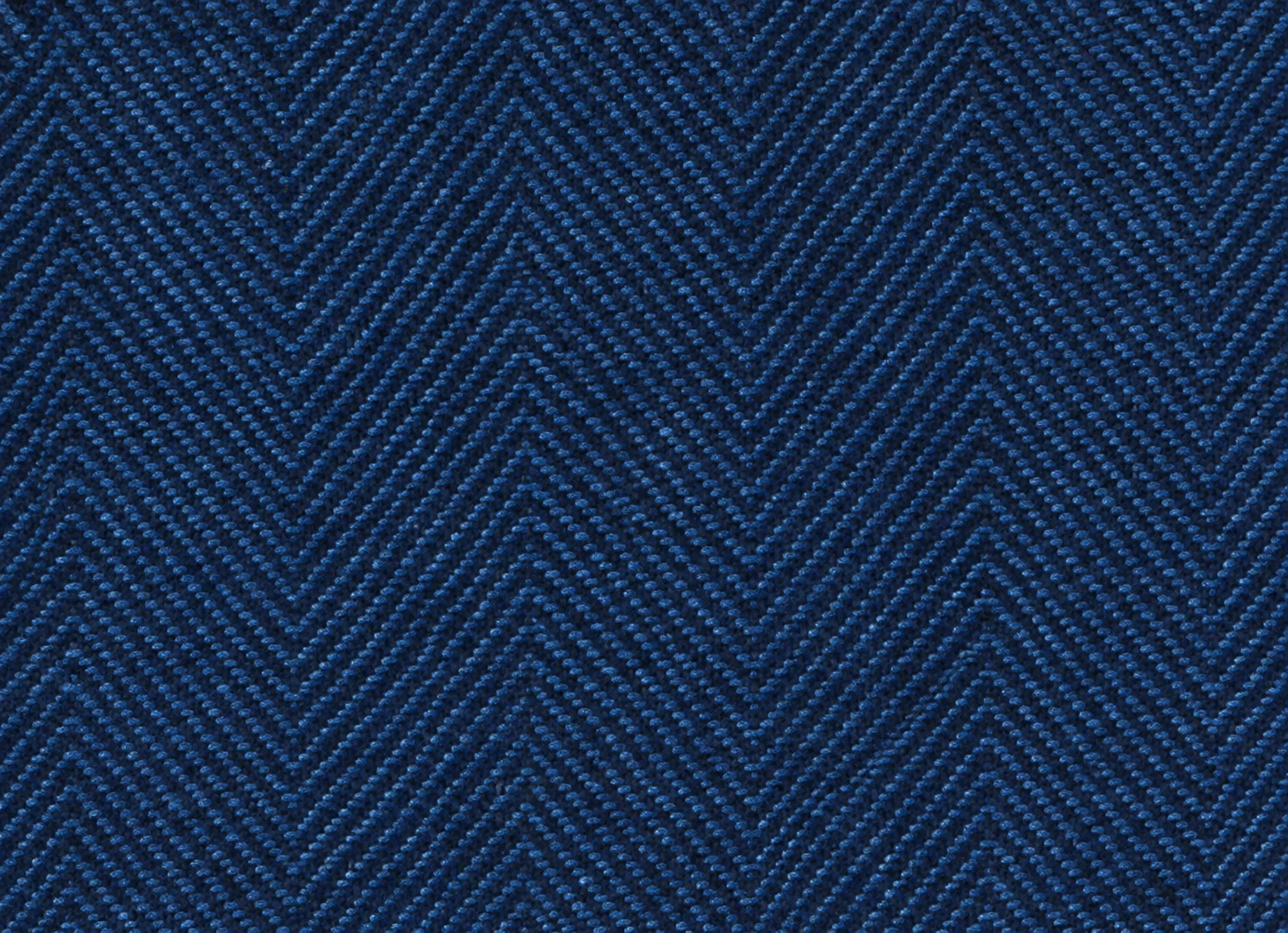 Blue Large Chevron - 100% Linen - 435g
