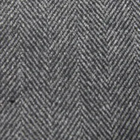 Dark Grey Herringbone - 100% Wool - 620g