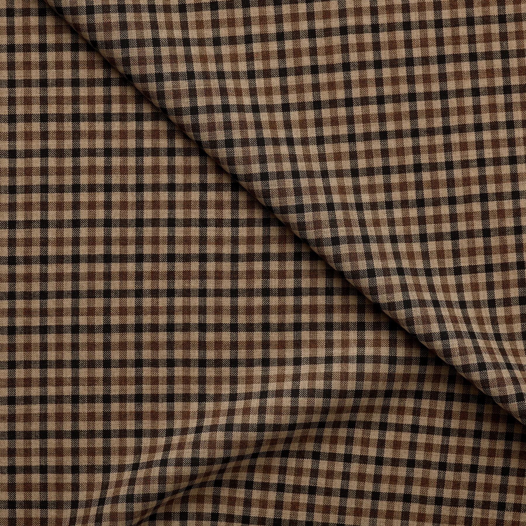 Taupe, Walnut, Black & Gunclub Check - 100% Wool - 315g