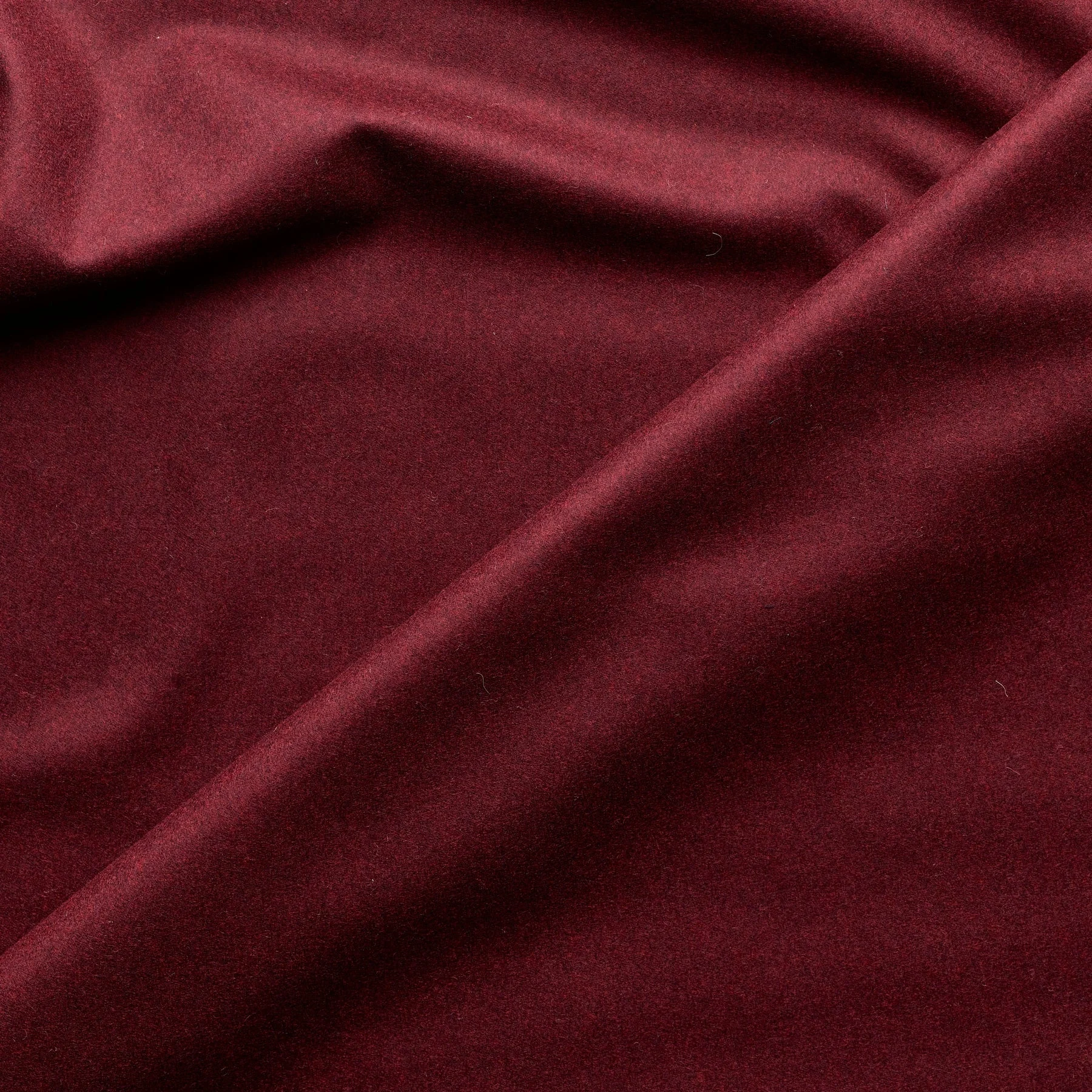 Burgundy Woollen Flannel - 100% Wool - 400g