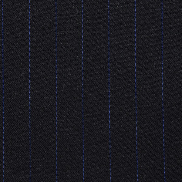 Charcoal Grey and Royal Blue Pinstripe