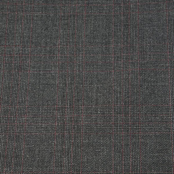 Medium Grey and Red Glen Check