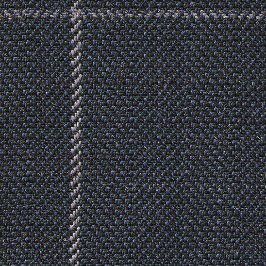 Navy and Cream Check Twill