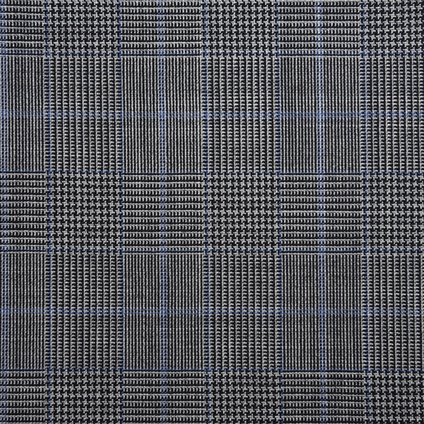 Grey and Light Blue Glen Check
