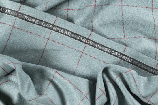 Light Blue with Garnent Red Overcheck