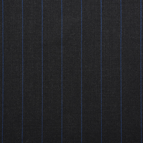 Charcoal grey and Royal Blue Pinstripe
