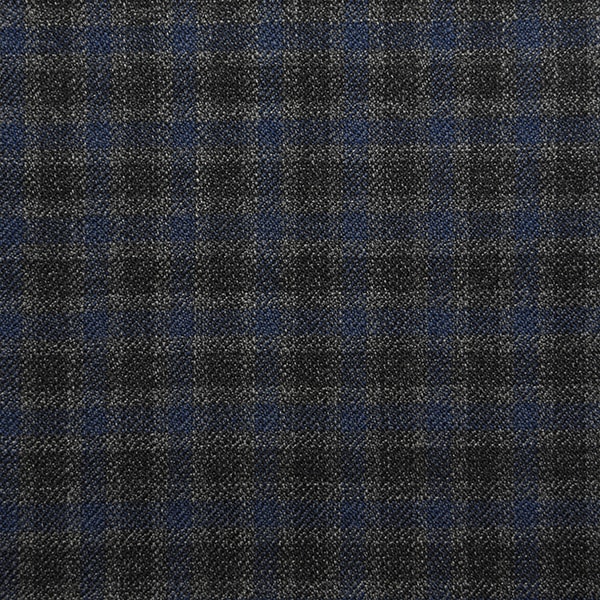 Dark Brown and Blue Box Check