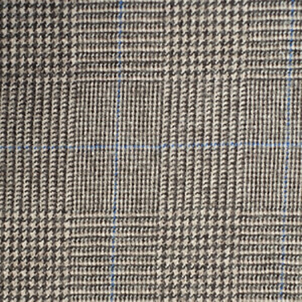 Ecru, brown and Blue POW Flannel