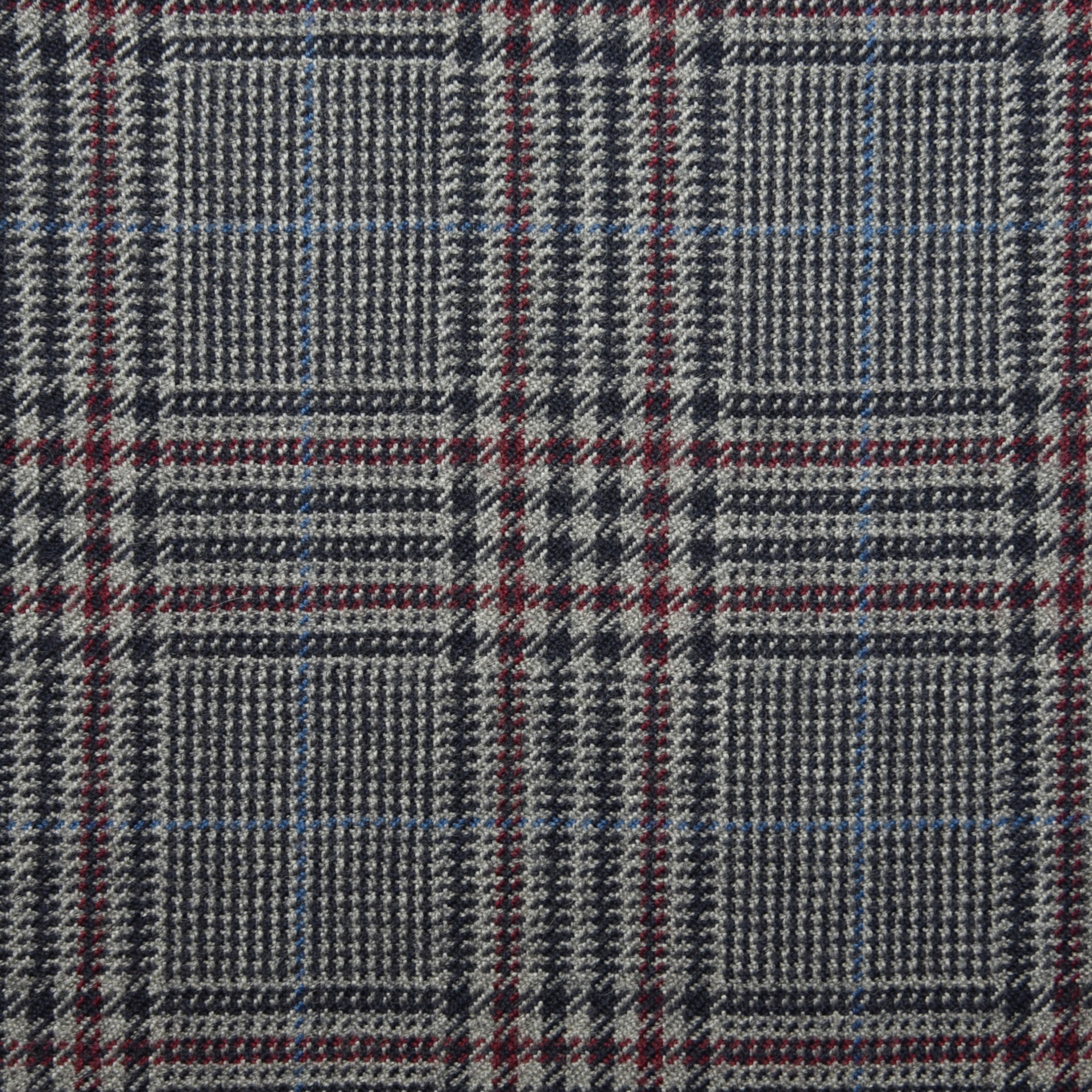 Grey, Red, and Light Blue Overcheck
