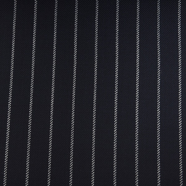 Dark Navy Heavy Pinstripe