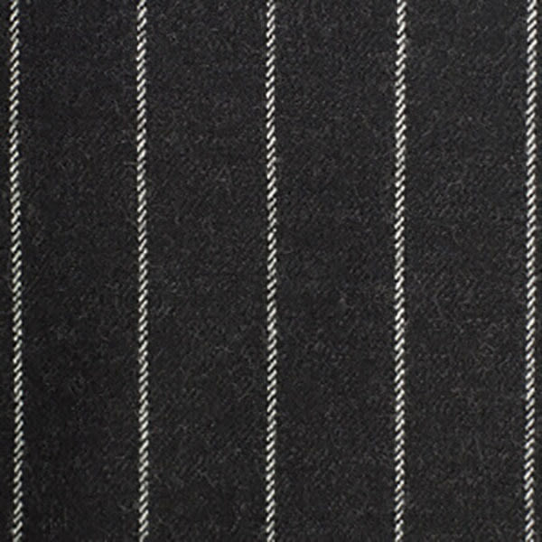 Charcoal Grey Chalkstripe Flannel