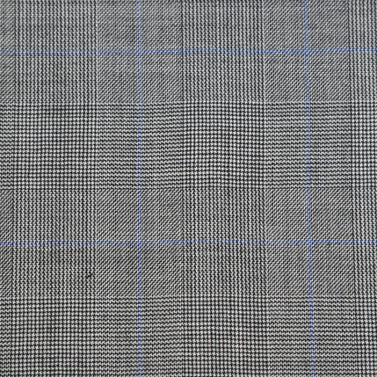 Grey Glencheck with Blue Overcheck