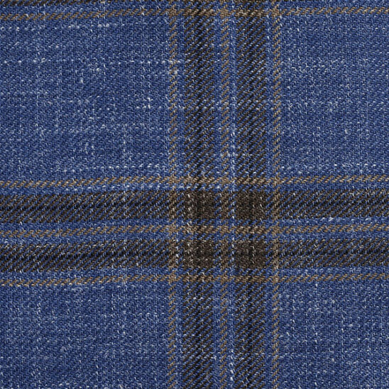 Denim and Brown Check