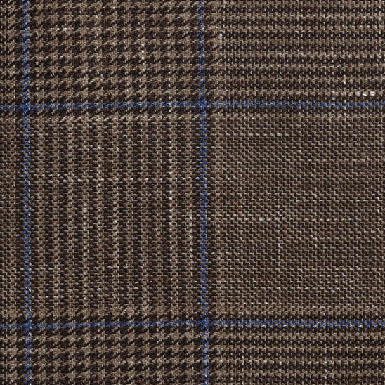 Brown, chocolate and Blue Glen Check