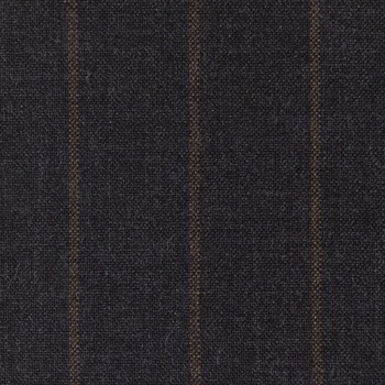 Warm Charcoal Grey with Brown Large Pinstripe