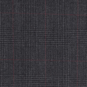 Dark Grey and Red Glen Check