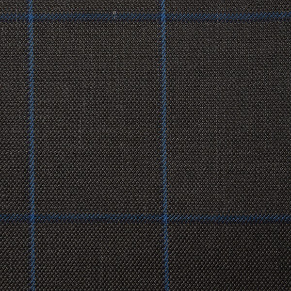 Dark Grey with Light Blue Overcheck