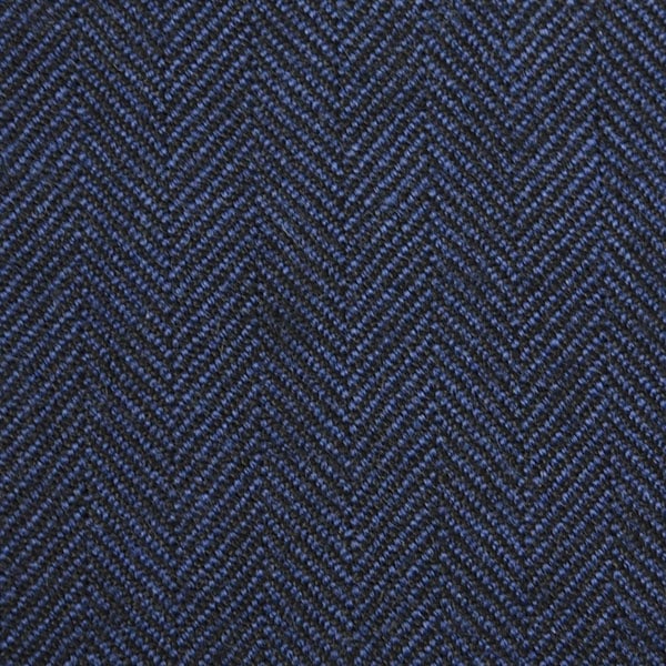 Navy and Blue Cashmere Herringbone