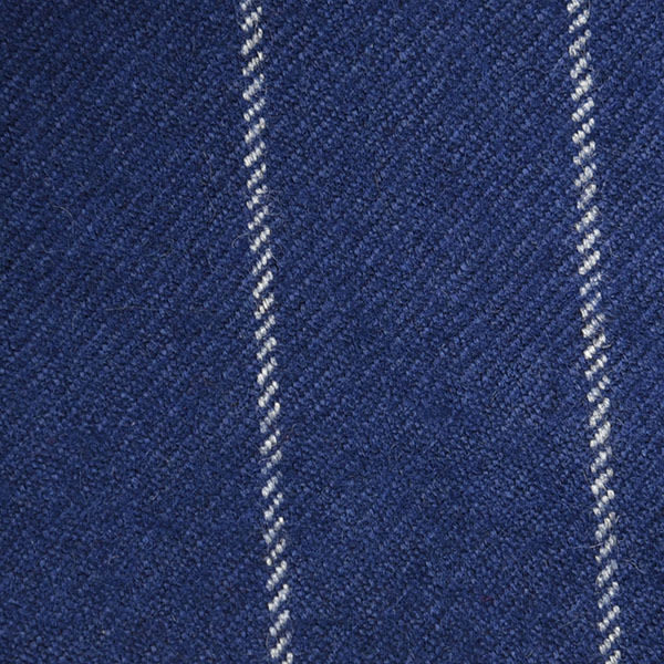 Blue and White Stripe Cashmere Twill