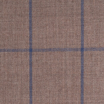 Light Brown and Blue Windowpane