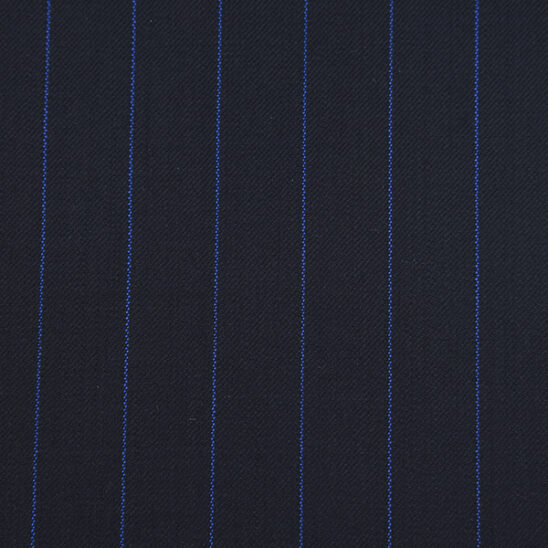 Charcoal Grey Royal Blue Pinstripe